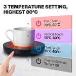 Coffee Mug Warmer, Electric Cup Warmer Smart Hot Plate Warmer Up to 80? for Desk,Coffee Warmers with Auto Shut Off & 3 Temperature Settings for H